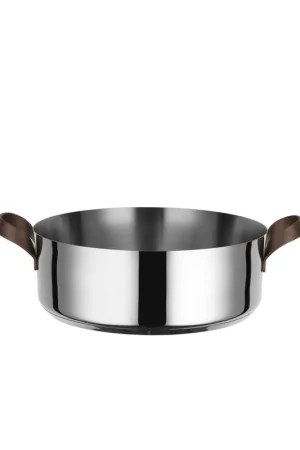 Ultime Pezzi Casseruola bassa due manici in acciaio inossidabile fondo magnetico diametro 24"