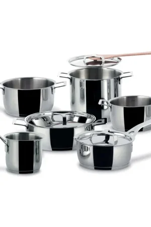 Ultima Occasione Set di 9 pezzi Pentole da cucina in acciaio inox