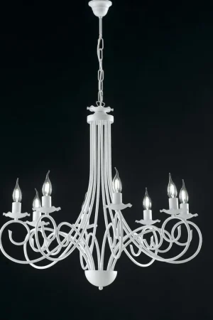 Spedito Oggi Lampadario grande con struttura in metallo dalle linee classiche - 40W - IP20