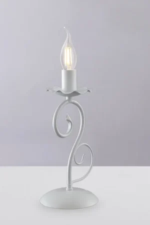 Abatjour da comodino con struttura in metallo dalle linee classiche - 40W - IP20 Offerta Del Giorno