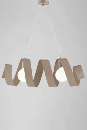 Saldi Sospensione grande struttura in metallo dalle linee moderne doppio diffusore - 60W - IP20