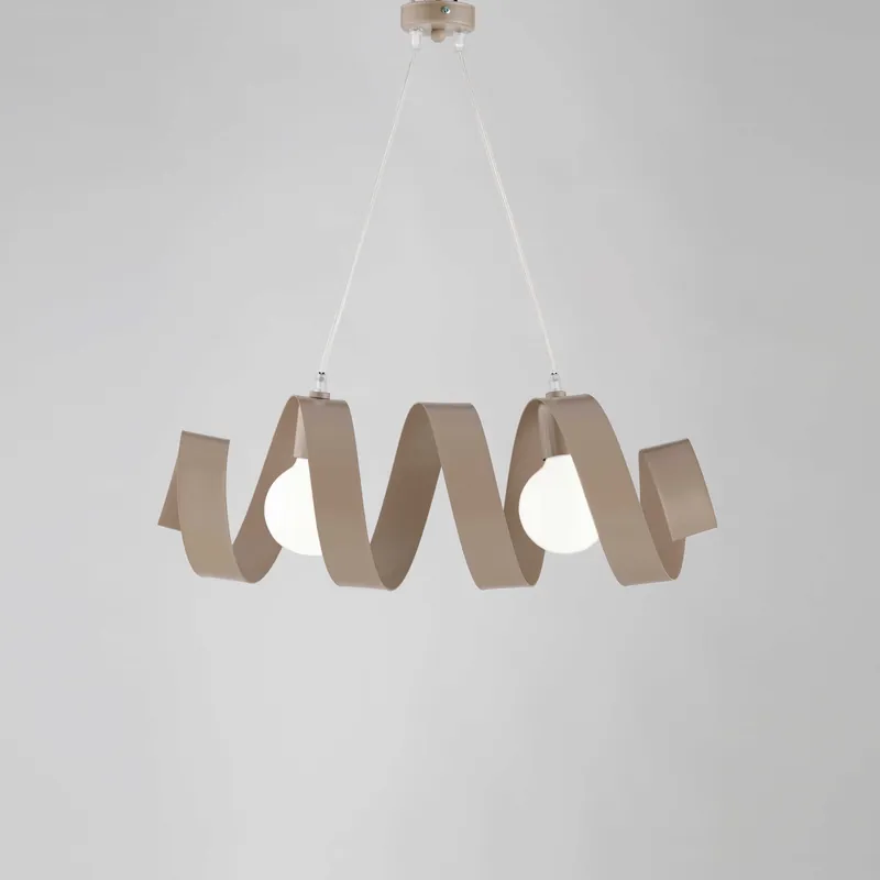 Saldi Sospensione grande struttura in metallo dalle linee moderne doppio diffusore - 60W - IP20