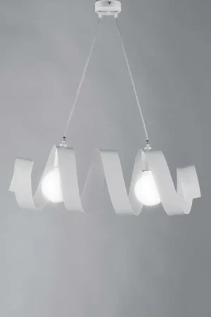 Professionale Sospensione grande struttura in metallo dalle linee moderne doppio diffusore - 60W - IP20