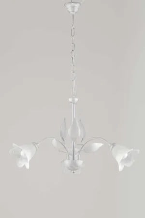 Spedito Oggi Lampadario piccolo classico con struttura in metallo e diffusori in vetro - 40W - IP20
