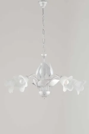 A Buon Prezzo Lampadario grande classica struttura in metallo e diffusori in vetro - 40W - IP20