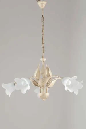A Buon Prezzo Lampadario grande classica struttura in metallo e diffusori in vetro - 40W - IP20