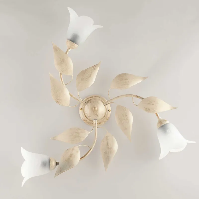 Vendita Finale Plafoniera piccola con struttura linee classiche in metallo e diffusore in vetro - 40W - IP20