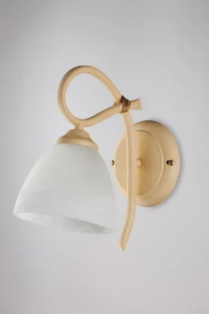 Sconto Lampada da parete classica con struttura in metallo e paralumi in vetro - 40W - IP20