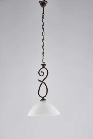 Lampada a sospensione singola con struttura in metallo e paralumi in vetro - 60W - IP20 Offerta Speciale