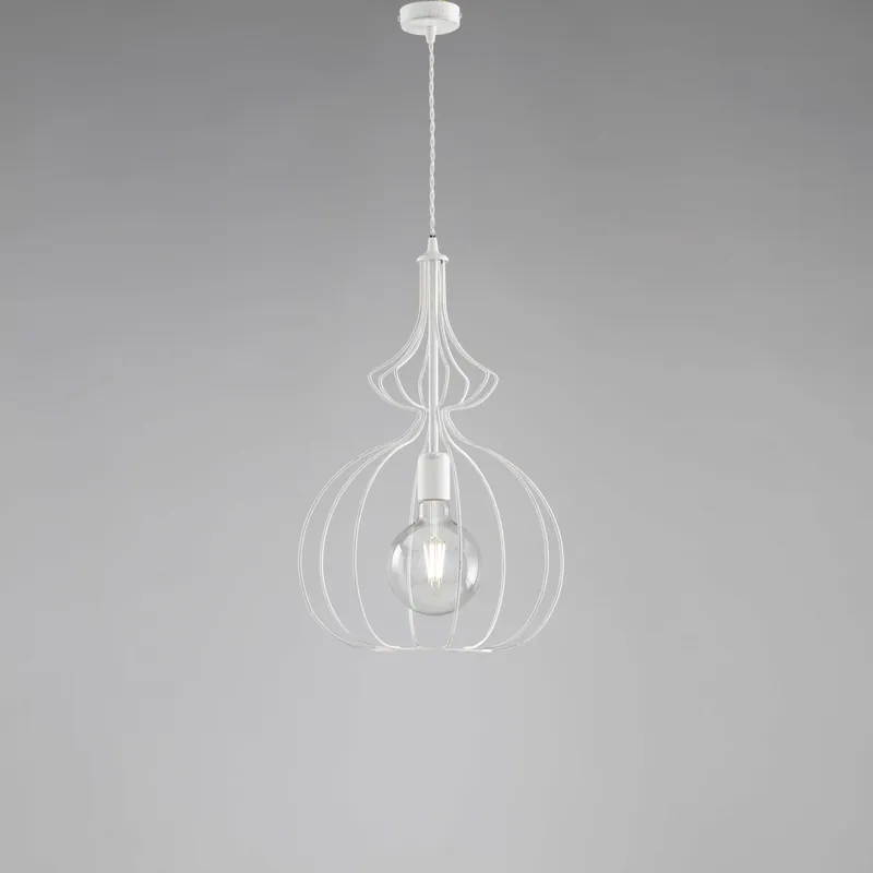 Lampada a sospensione con struttura in metallo dalle linee moderne - 60W - IP20 Novità