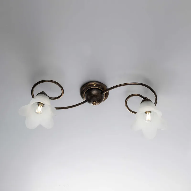 Illuminazione da soffitto piccola dalle linee classiche diffusori in vetro - 40W - IP20 Promozione Esclusiva