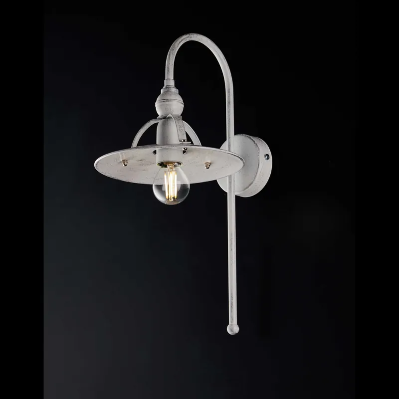 Lampada da parete con struttura in metallo dalle linee classiche/rustiche - 60W - IP20 Consegna Rapida