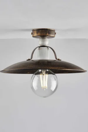 Saldi Plafoniera da soffitto con struttura in metallo dalle linee classiche/rustiche - 60W - IP20