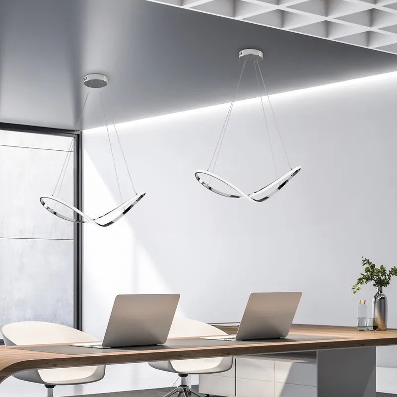 Lampada a sospensione a LED con struttura in alluminio dalle linee moderne - 45W - Lumen 4000 - 4000k Luce Naturale - IP20 Non Perdere
