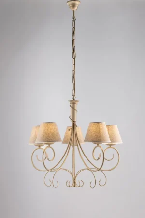 Quantità Limitata Lampadario grande dalle linee classiche con paralumi in tessuto - 40W - IP20
