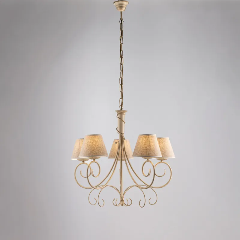 Quantità Limitata Lampadario grande dalle linee classiche con paralumi in tessuto - 40W - IP20