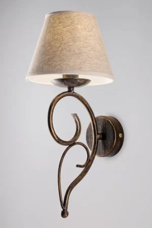 Consegna Rapida Applique lampada da parete dalle linee classiche con paralumi in tessuto - 40W - IP20
