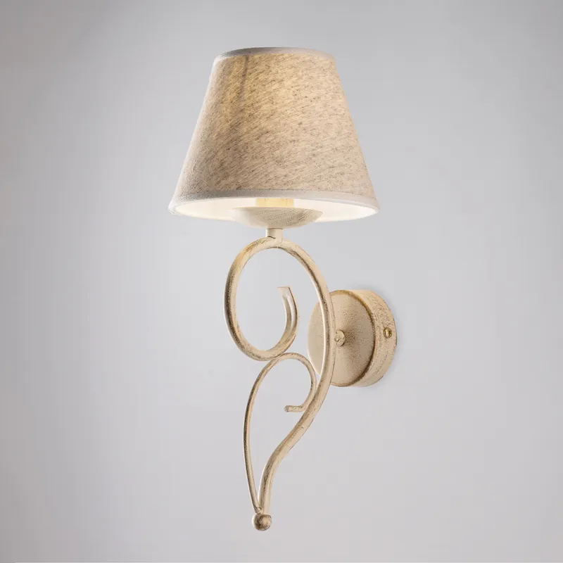 Applique lampada da parete dalle linee classiche con paralumi in tessuto - 40W - IP20 Offerta Del Giorno