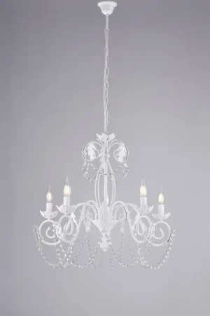 Esclusivo Lampadario medio in metallo con strass dalle linee classiche - 40W - IP20