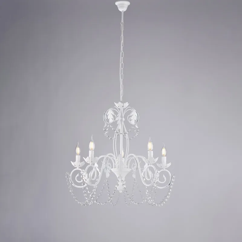 Esclusivo Lampadario medio in metallo con strass dalle linee classiche - 40W - IP20