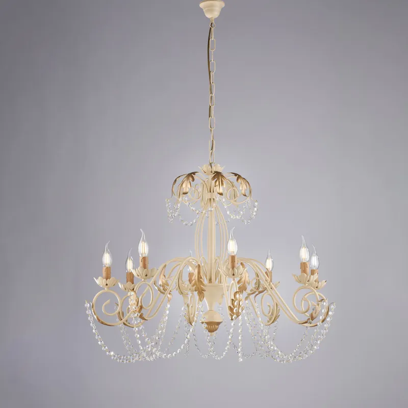 Offerta Lampo Lampadario grande in metallo con strass dalle linee classiche - 40W - IP20