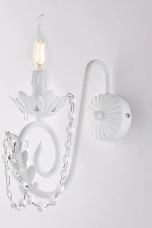 Applique lampada da parete in metallo con strass dalle linee classiche - 40W - IP20 Scelto Dai Clienti