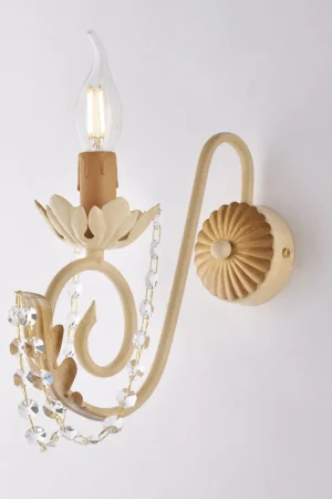 Applique lampada da parete in metallo con strass dalle linee classiche - 40W - IP20 Ordina Subito
