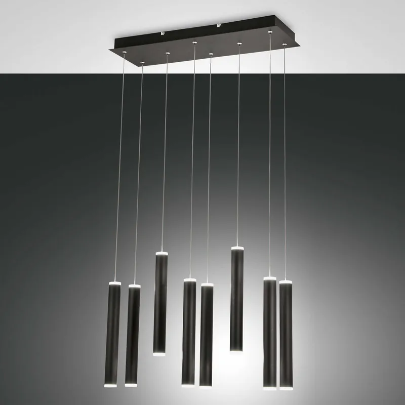 Lampada a sospensione a LED con 8 diffusori dalle linee moderne ed eleganti - 52W - Lumen 5760 - 3000k Luce Calda - IP20 Novità