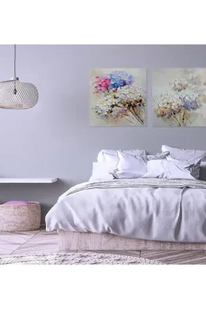 Novità Quadro moderno dipinto a mano su tela in cotone Rosa del Giappone 2 70x70