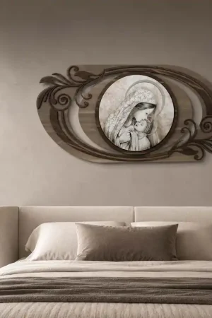 Capezzale con maternità quadro linee moderne per camera da letto 120x60 Spedito Oggi