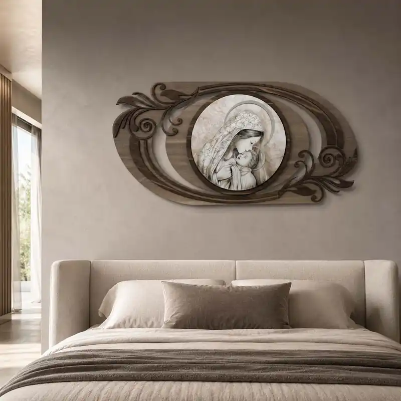 Capezzale con maternità quadro linee moderne per camera da letto 120x60 Spedito Oggi