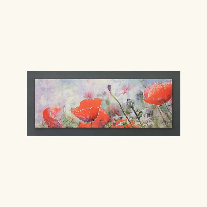 Popolare Quadro decò in legno tema paesaggio in rilievo dettagli in argento 120X60