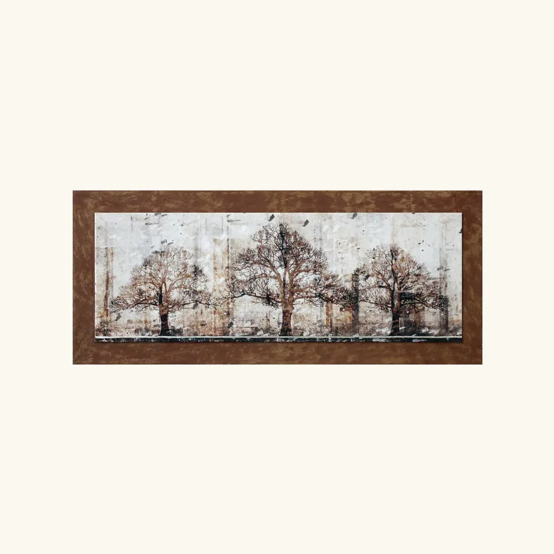 Novità Pannello in legno tema in rilievo astratto decori e dettagli in argento 155x65