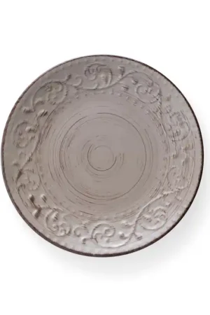 Set 6 pezzi piatti piani in ceramica dalle linee rustiche Occasione Imperdibile