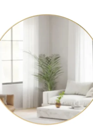 Direttamente Dal Produttore Specchio da parete rotondo con profilo in metallo dal design moderno ed elegante