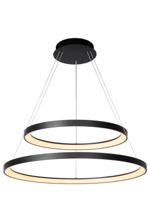 Ultime Pezzi Lampada a sospensione con doppio led rotondo dal design moderno ed elegante - 90W - Lumen 4160 - 2700k Luce Calda - IP20