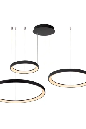 Compra Adesso Lampada a sospensione a LED con triplo cerchio dal design moderno ed elegante - 120W - Lumen 5080 - 2700k Luce Calda - IP20
