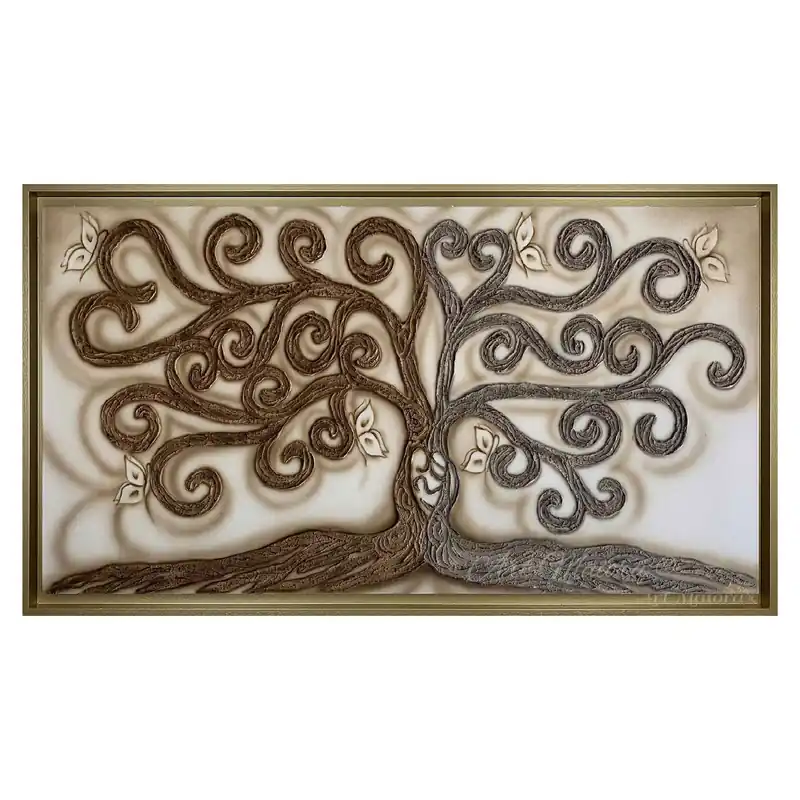 Di Tendenza Quadro dipinto a mano su tela "Albero Della Vita" 130x70