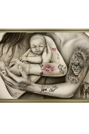 Ordina Subito Capezzale con la famiglia in stile moderno "Amore Di Indelebile" 110x65