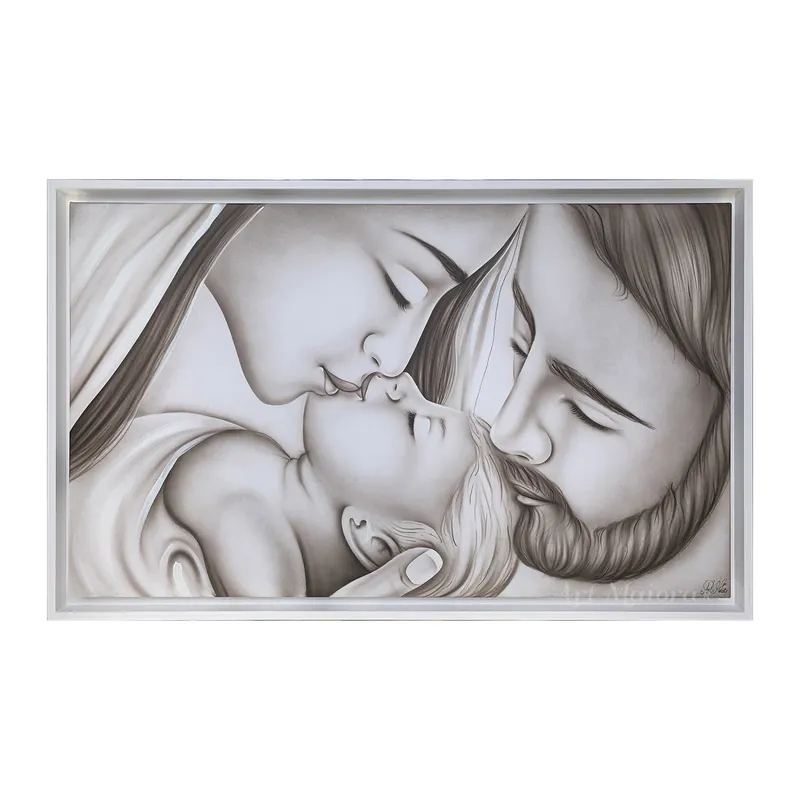 Ultimissimo Modello Quadro capezzale per testata letto "Bacio con Velo" 110x65