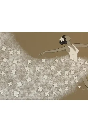 Quadro moderno dipinto a mano su tela "Ballerina" 120x80 A Buon Prezzo