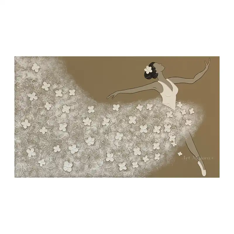 Quadro moderno dipinto a mano su tela "Ballerina" 120x80 A Buon Prezzo
