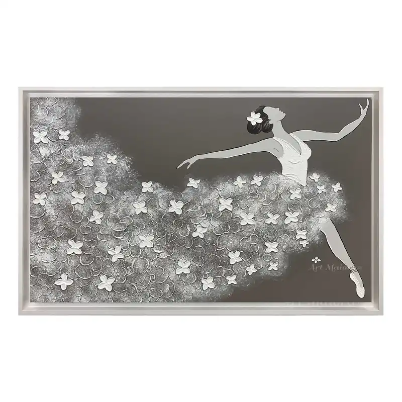 Offerta Limitata Quadro moderno dipinto a mano su tela "Ballerina" 120x80