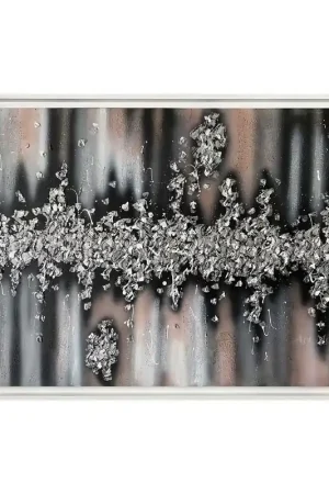 Di Tendenza Quadro moderno astratto dipinto a mano su tela "Battito" 120x80