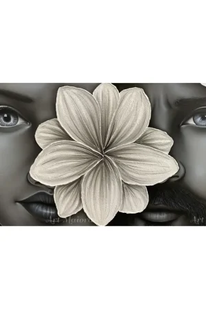 Set 2 pezzi quadri moderni con teste di moro "Bellezza" 80x80 Ultima Occasione