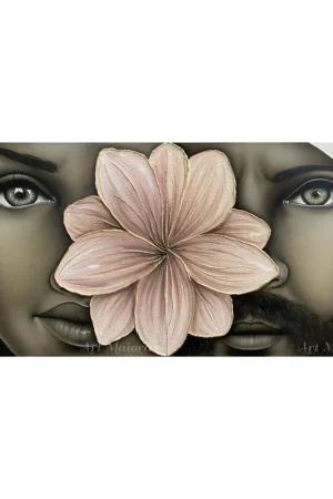 Esclusivo Set 2 pezzi quadri moderni con teste di moro "Bellezza" 80x80
