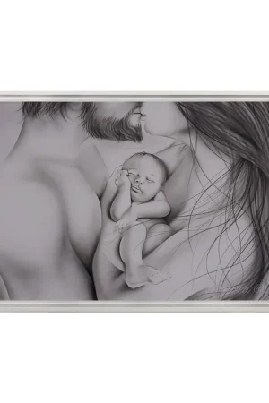 Reso Gratuito Capezzale moderno con sacra famiglia dal design moderno "Cuore" 110x65