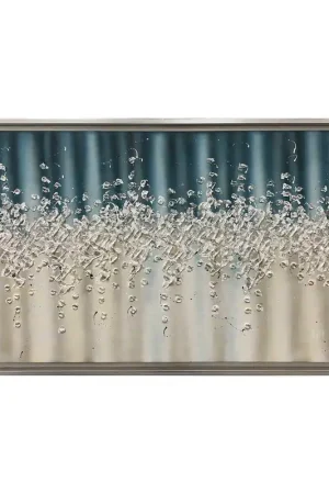 Quadro astratto moderno dipinto a mano su tela "Comete" 130x70 Must-Have