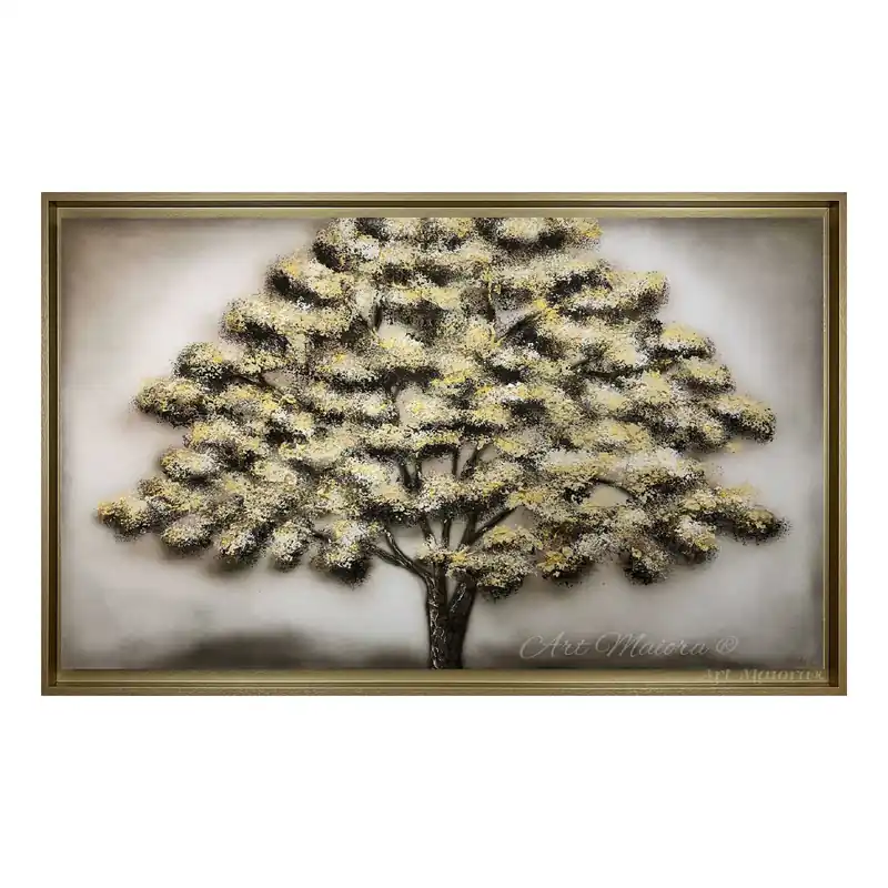 Quadro moderno dipinto a mano su tela in cotone "Candoro Bianco" 120x80 Soddisfatti O Rimborsati