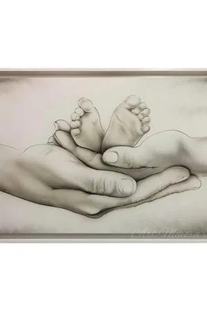 Bestseller Quadro moderno dipinto a mano per camera da letto "Different Family" 110x65